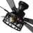 52" Industrial Black Caged Flush Mount Ceiling Fan with Light Kit and Remote Control 6-speed Reversible DC Motor Low Profile Fan 