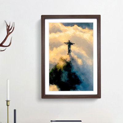 Christ the Redeemer in Brazil in Abstract - Picture Frame Painting Print