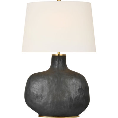 Beton Medium Table Lamp with Linen Shade