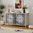 Modern 4-Door Adjustable Shelves Storage Cabinet - Freestanding Sideboard Buffet