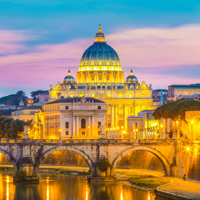 " View At St. Peter's Cathedral In Rome, Italy "