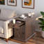 Classic End Table With Usb Ports, Drawer And Spacious Cabinet-580998012