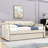 Twin Upholstered Daybed with Trundle and Slats