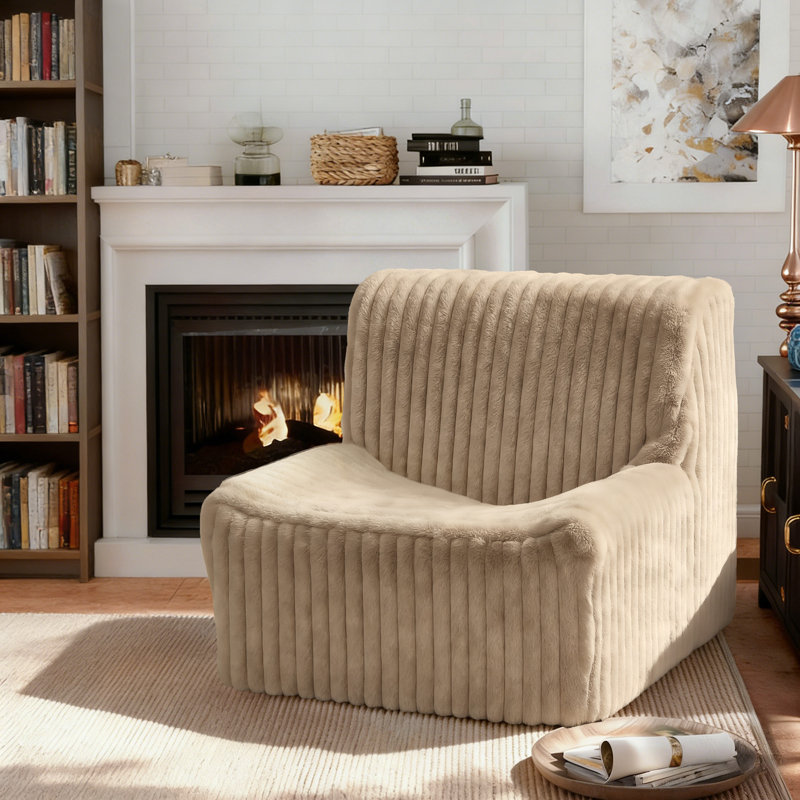 Compressed Lazy Sofa Chair – Ultra Compact Package, Fluffy After 48h Expansion, Ideal for Small Spaces, Dorms, Apartments – No Assembly Needed