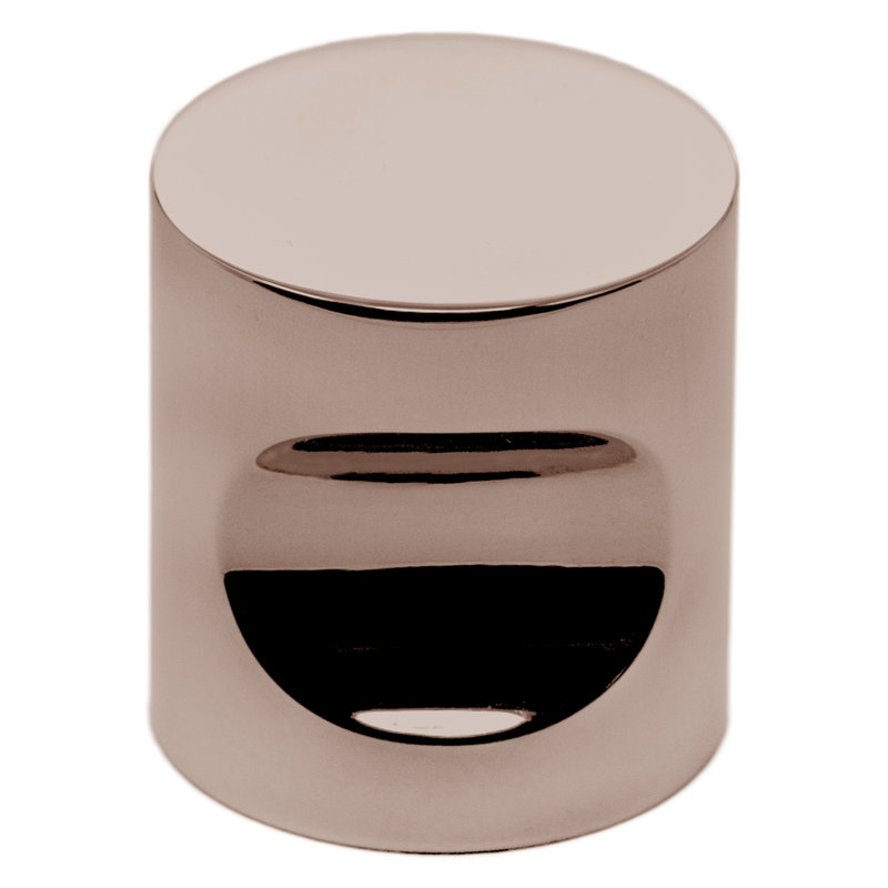 Cylindrical Knob, Satin Black, 0.98