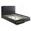 Ensemble de lit 1 pièce noir luxueux avec tiroirs de rangement FB Modern-992305990