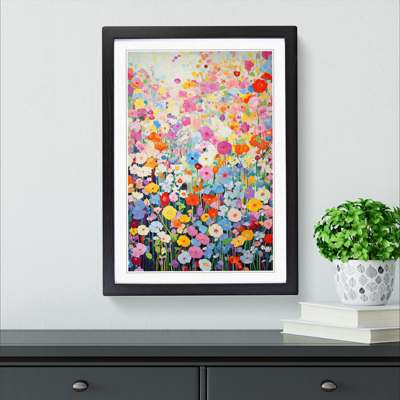 Single Picture Frame Print on Wood, 34cm H x 25cm W, Black Framed