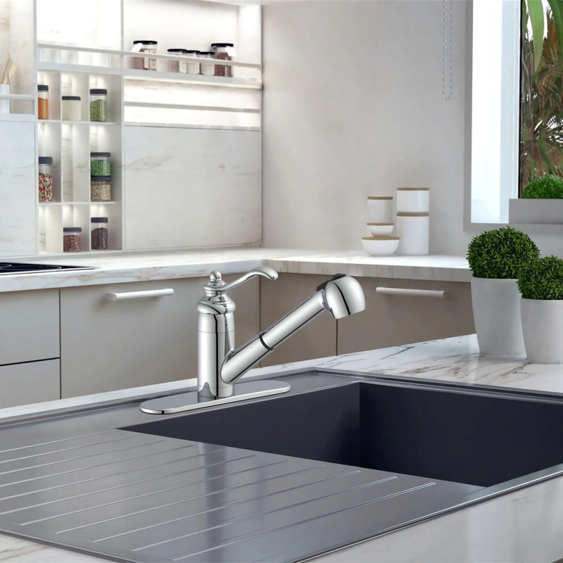Vetta Pull Out Kitchen Faucet, Chrome