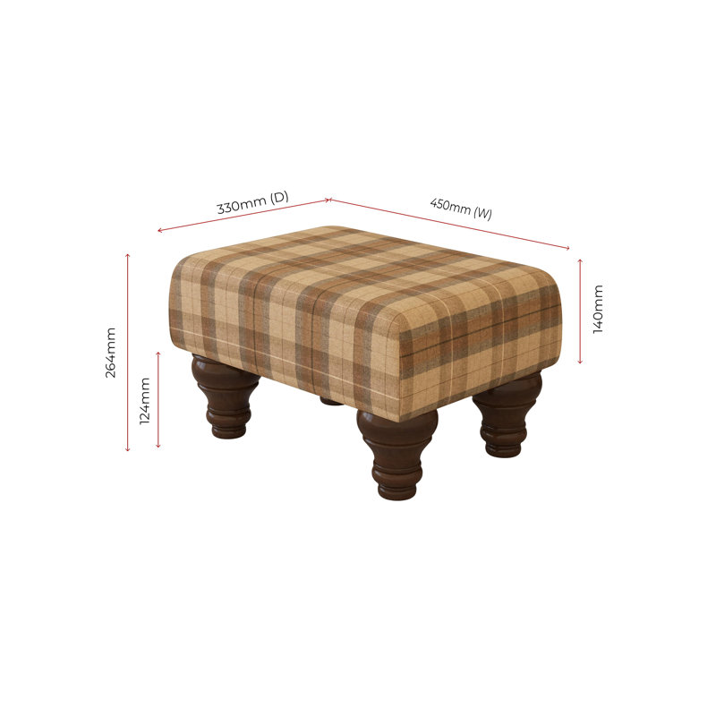 Manufactured Wood Accent Stool, Mahogany