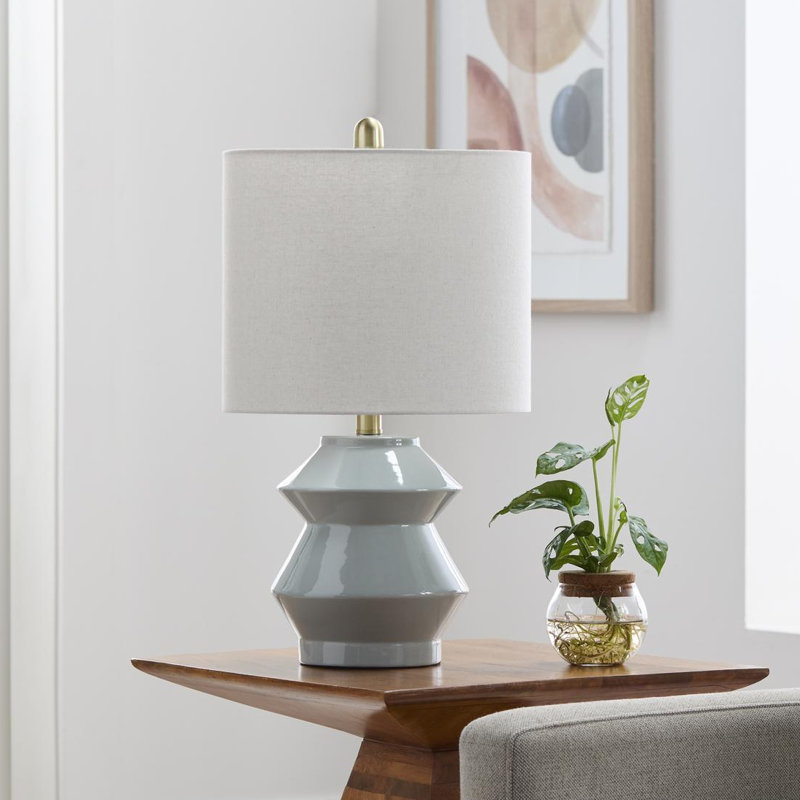 Boyes Ceramic Table Lamp, Gray