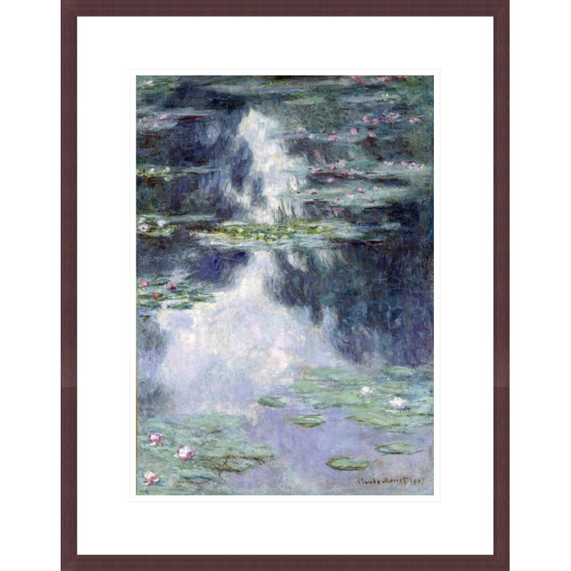Étang avec nénuphars par Claude Monet - Reproduction giclée encadrée, H 21,75 po x l 17,09 po