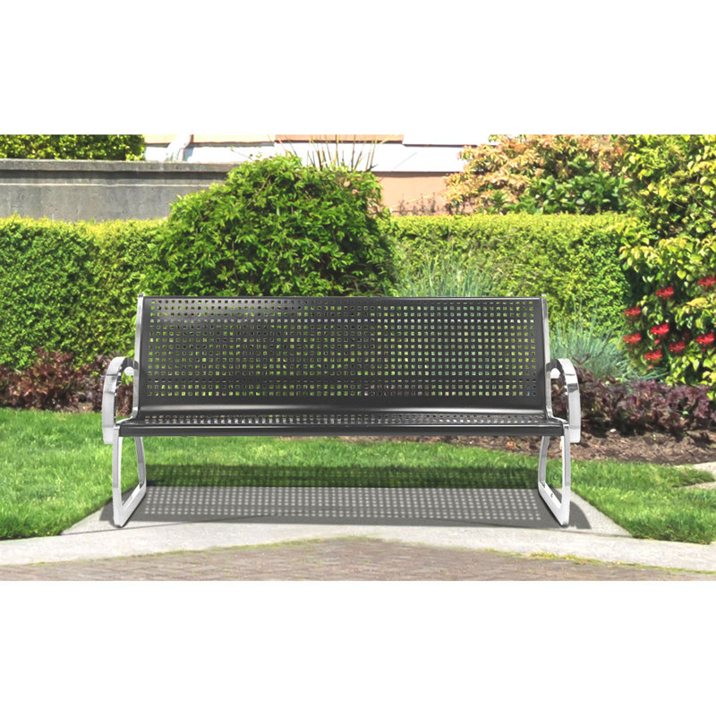 Banc de jardin en acier inoxydable Skyline ArchTec, H 27,25 po x l 76,5 po x P 35,5 po