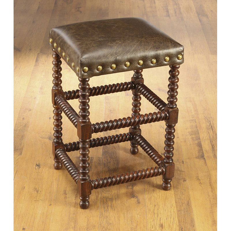 Tabouret de bar 28 po Kimra Bobbin, Teinté pacane, Brun