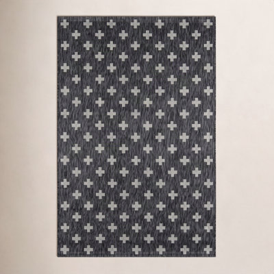 Umbria Striped Geometric Outdoor Rug
