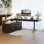 Bureau debout en L à hauteur réglable avec armoire de rangement - Poste de travail ergonomique pour la maison et le bureau