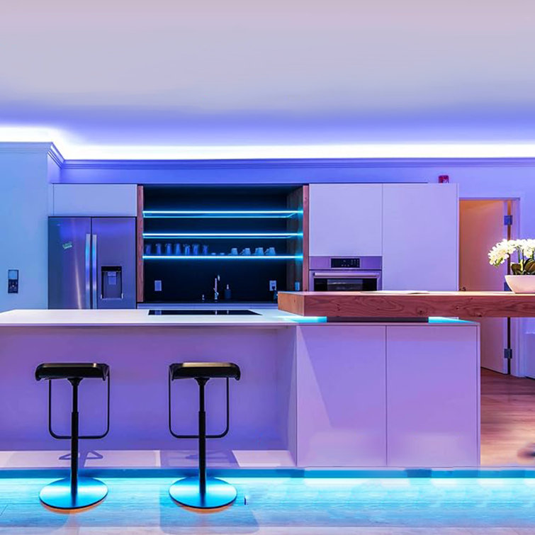 65.6FT Waterproof RGB LED Light Strip W/ Remote Control Under Cabinet Strip Light Custom DIY Colour
