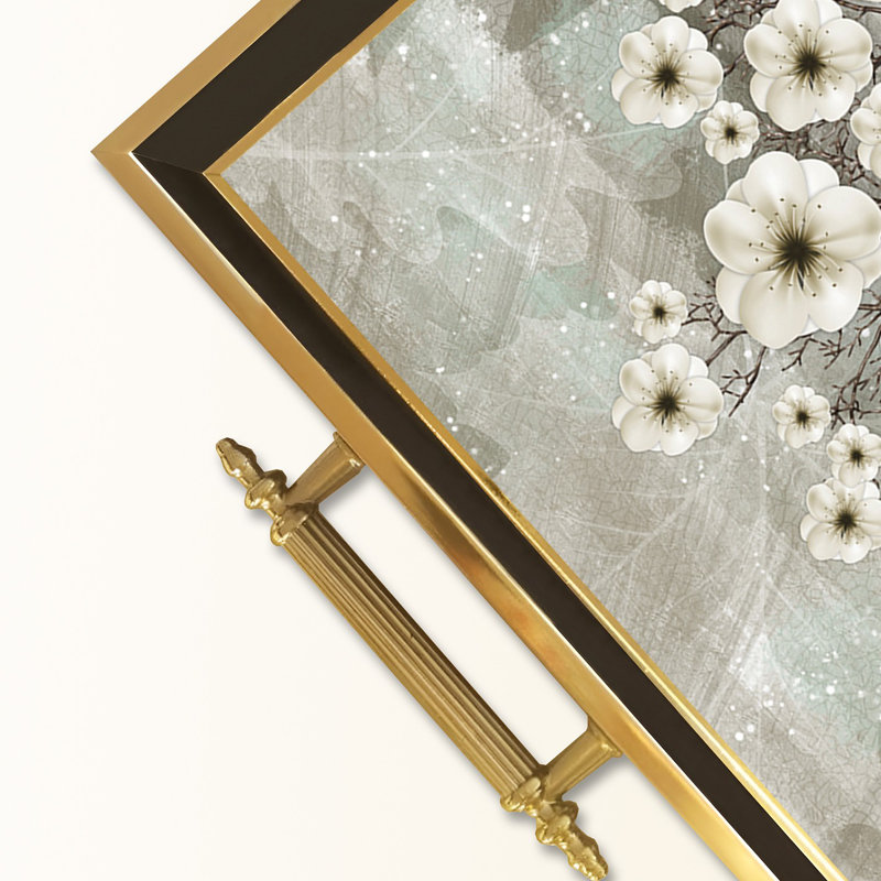 Elegant Glass Tray, 19.7 x 11.4 x 1.4 inches | 100% Durable Glass Construction | Easy to Clean with Damp Cloth | Ideal for Serving, Decorative Display, and Organizing | Stylish Addition to Home Décor