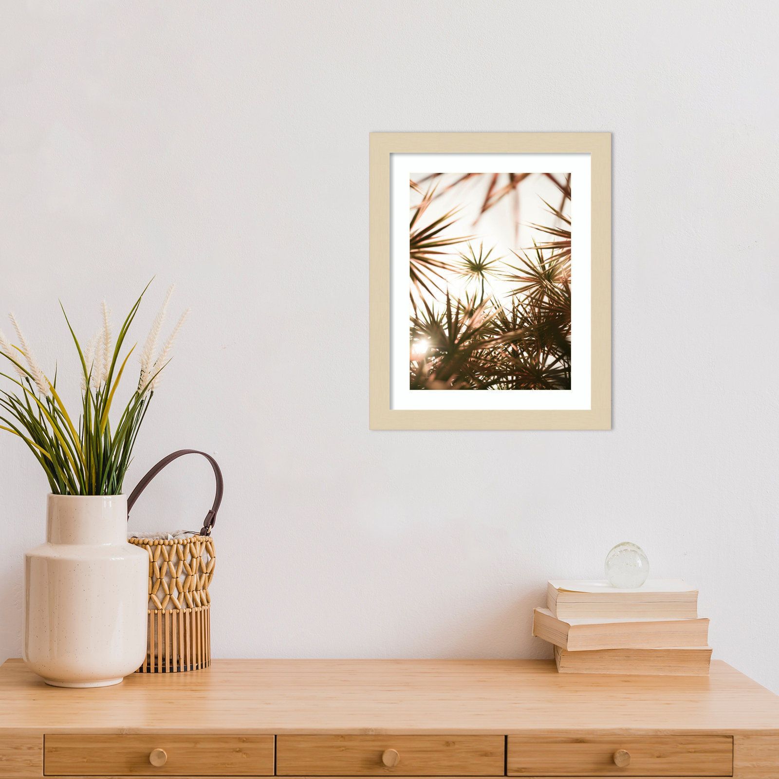 Daisey "Starlight Through Palms" Print, Brown, 13" H x 11" W