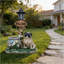 Statue de planteur de chien carlin assis