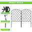 Paquet de 10 clôtures de jardin décoratives, bordure totale de barrière pour animaux de 10 pi (L) x 24 po (H), panneau de clôture en fil de métal antirouille pour cour de jardin extérieure, arqué