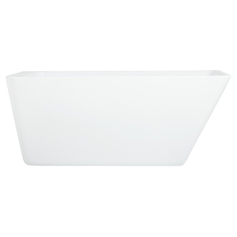 Jaidyn 55" Freestanding Soaking Acrylic Bathtub, White