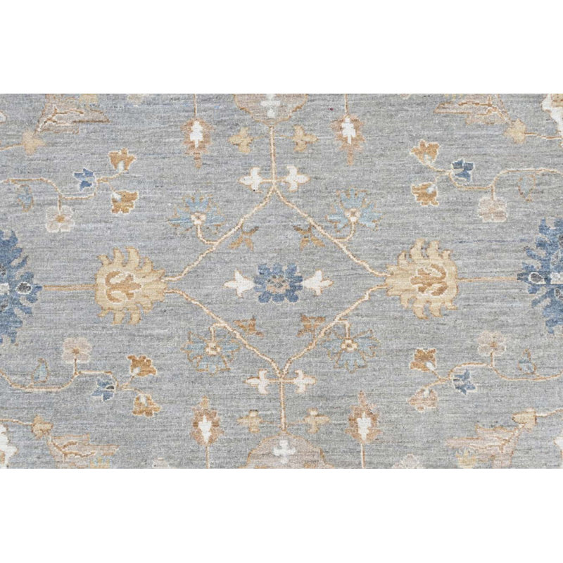Oushak Collection, Transitional One-of-a-Kind Rectangle 9'10" X 13'9" Hand Knotted Area Rug