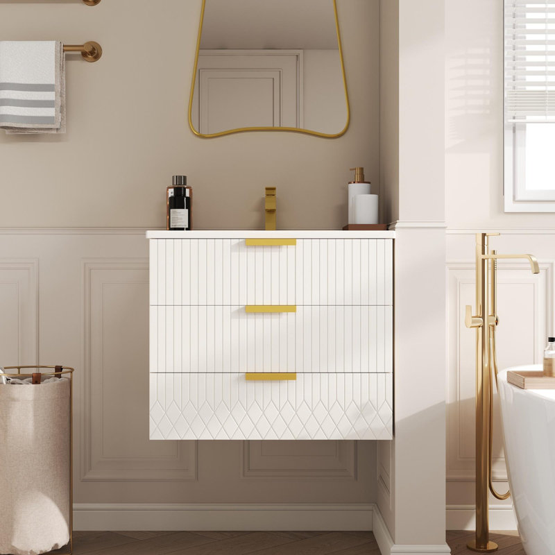 Armoire murale flottante, Blanc