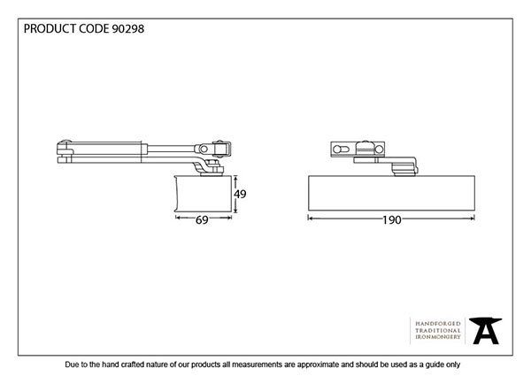Black Size 3 Door Closer