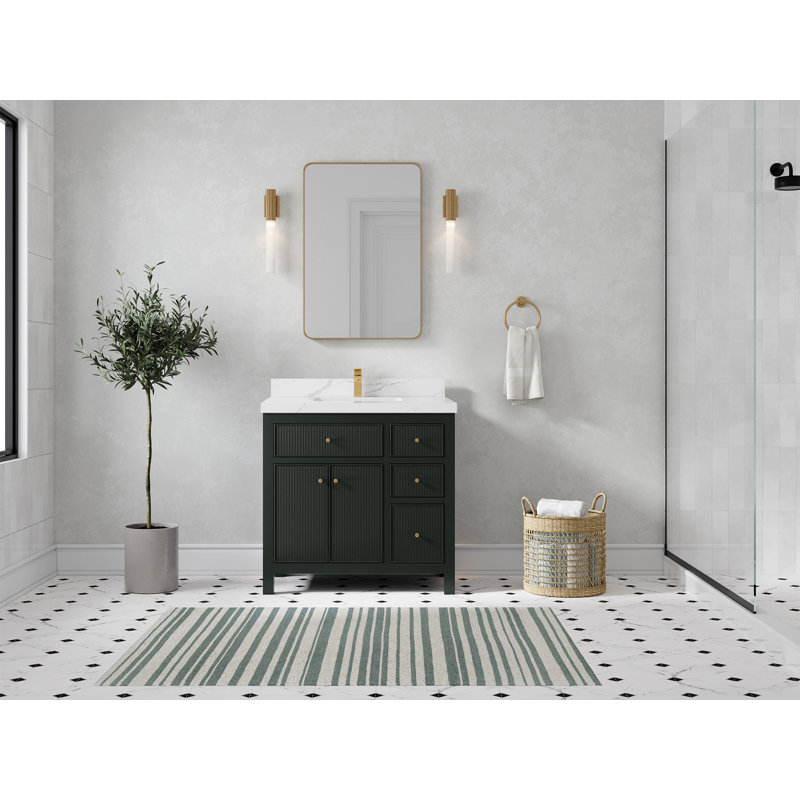Ensemble de meuble-lavabo simple l 36 "x P 22" Sonoma, Calacatta Laza