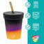 Silipint: Ensemble de 2 gobelets en silicone pour paille 8 oz - Sun Storm - Tasses incassables