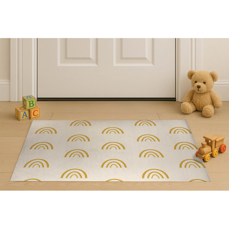 Paillasson Plain Bows Match, Or / Taupe, L 84 po x L 60 po