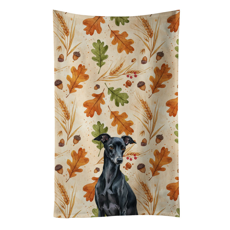 Linge de cuisine noir italien Greyhound Heirloom, Lévrier italien noir