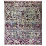 Purple Alchemy Traditional Silk Rug - 7'11"" x 9'8""