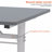 Adjustable Study Desk Suitable For Children And Adults, Height-Adjustable, Multi-Functional Home Office Desk, Compact Design, Desktop Dimensions: 60cm × 100cm, White Frame, Gray Tabletop.-1676729665-1676729667