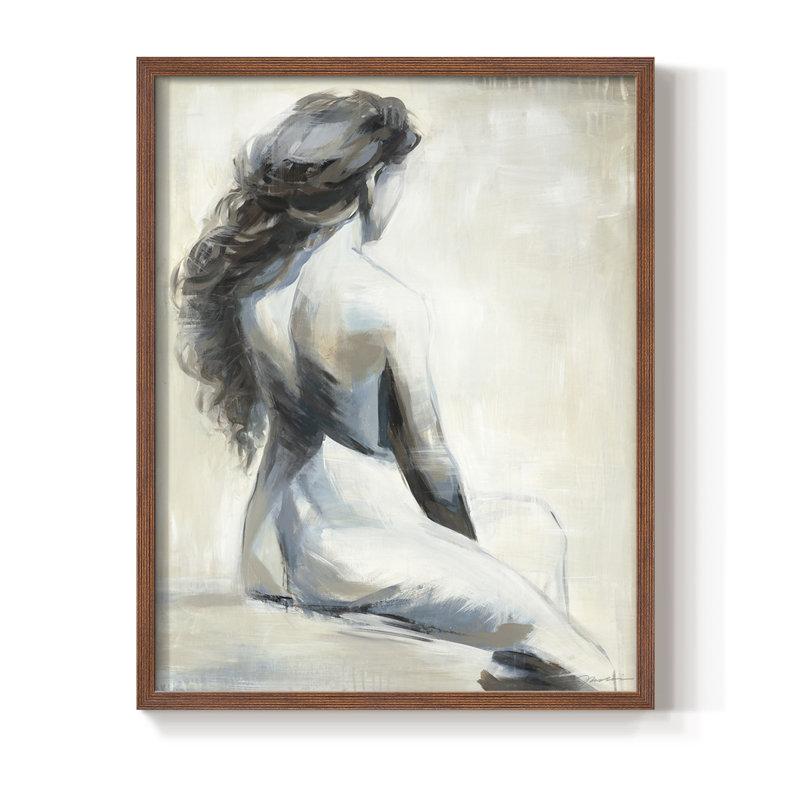 «Song on the Wind», reproduction encadrée - bois massif, Cadre photo brun simple, H 14 po x l 11 po