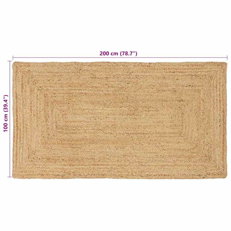 Linen Hand Hooked Area Rug, Runner 100 x 200 cm