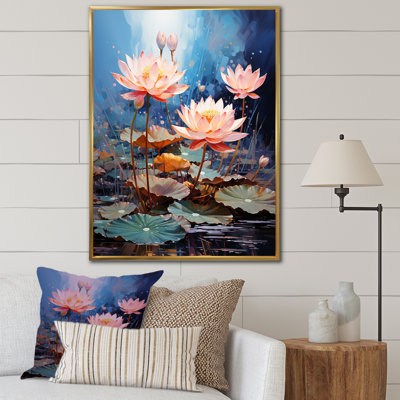 Fleurs de lotus étang harmonie sur toile