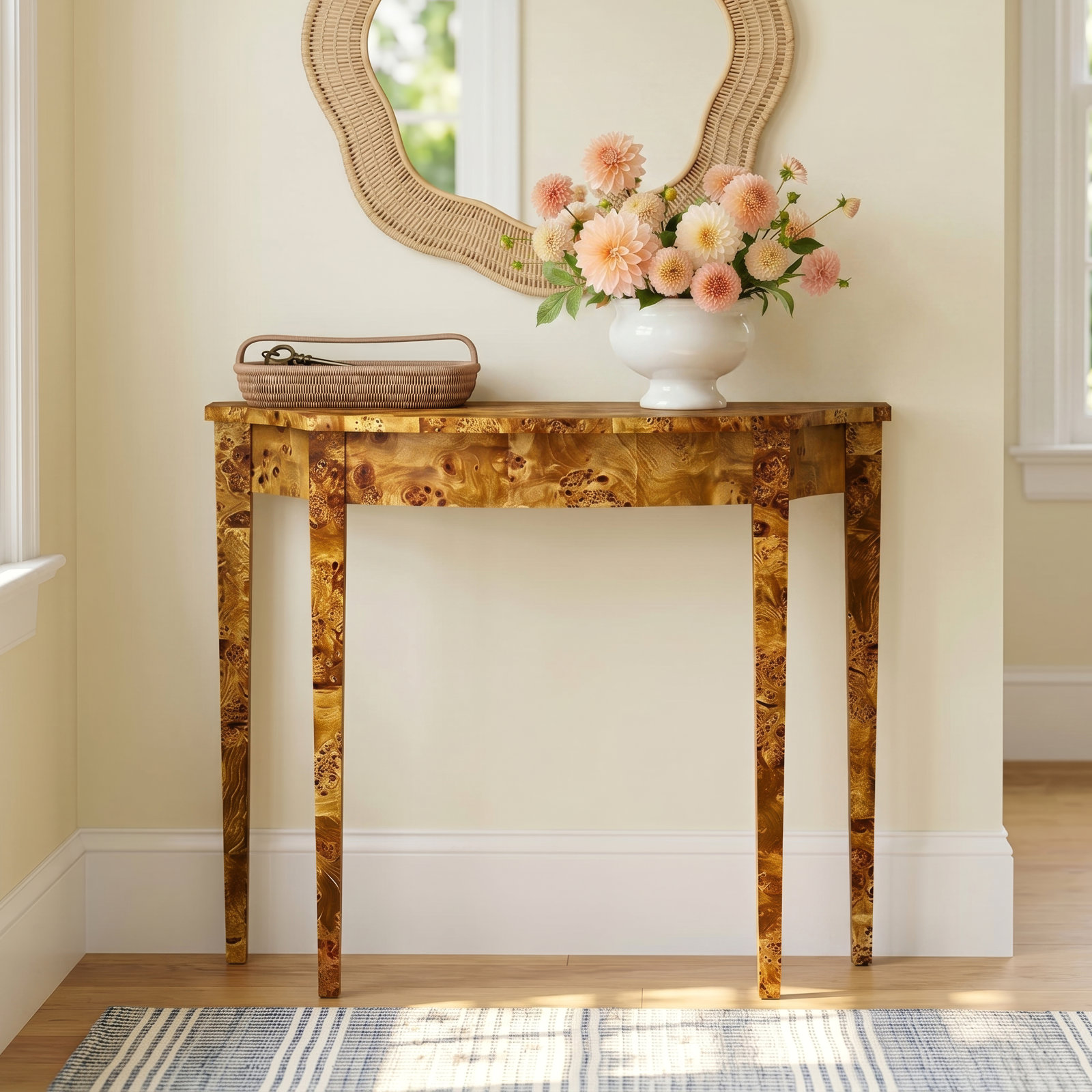 Kal 36" Console Table, Honey Burl