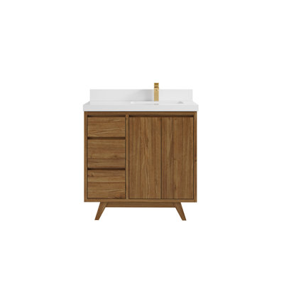 36'' Single Bathroom Vanity with Quartz Top