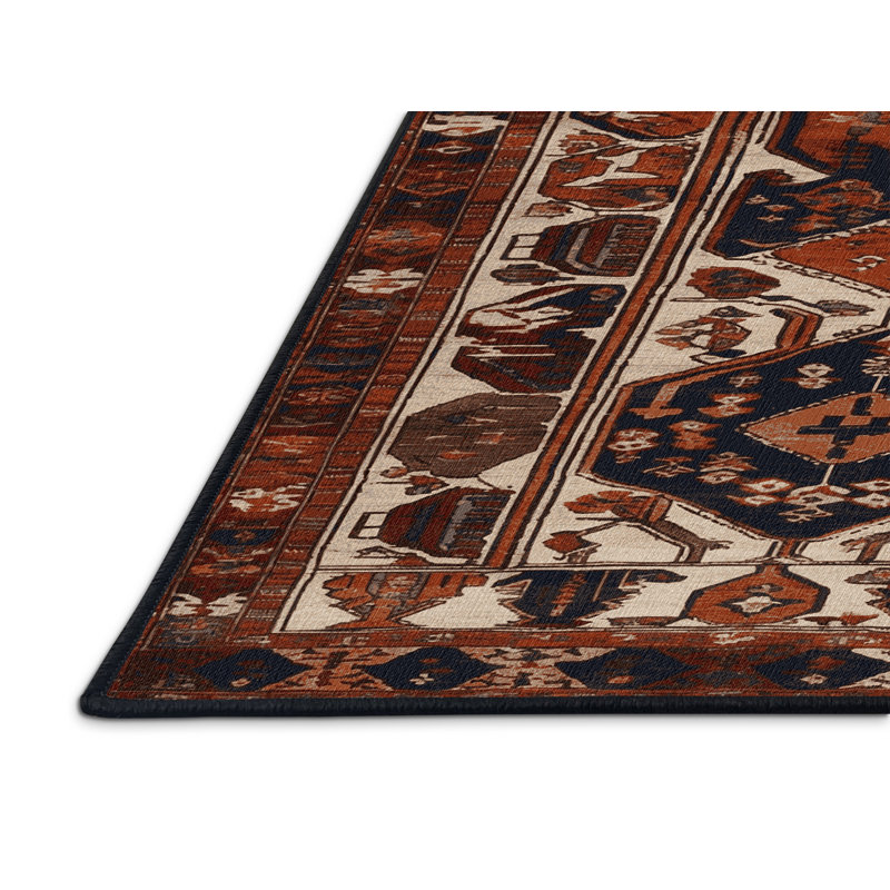 Machine Washable Turkish Black Area Rug, Square 8'