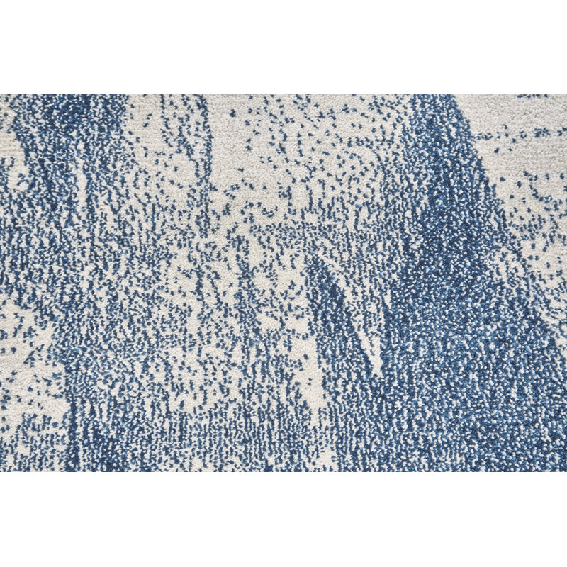 Aveneil Abstract Cobalt Area Rug, Rectangle 8' x 11'