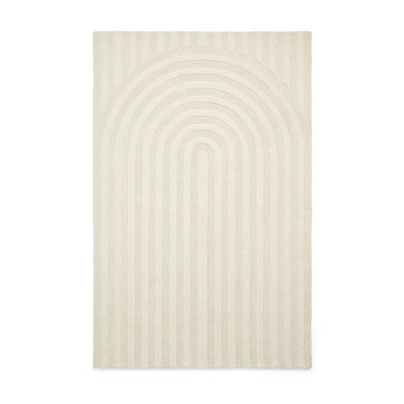 Solid Colour Wool Hand Tufted Area Rug, Rectangle 150 x 230 cm