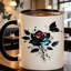 1pc Ceramic Coffee Mug Vintage Floral Pattern "Women" for Spring Summer Office Home & Gifts.