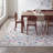 Primrose Art Nouveau Floral Border Machine-Washable Indoor Rug-123060132-123056218