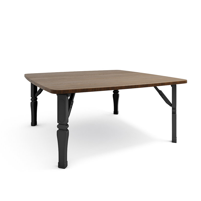 Biehle Coffee Table, Brown/Black, 35cm H x 80cm D x 80cm D