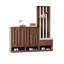 Armoire de vestibule en bois massif de couleur noyer avec banc à chaussures et portemanteau, armoire à chaussures de grande capacité pour vestibule-129891643