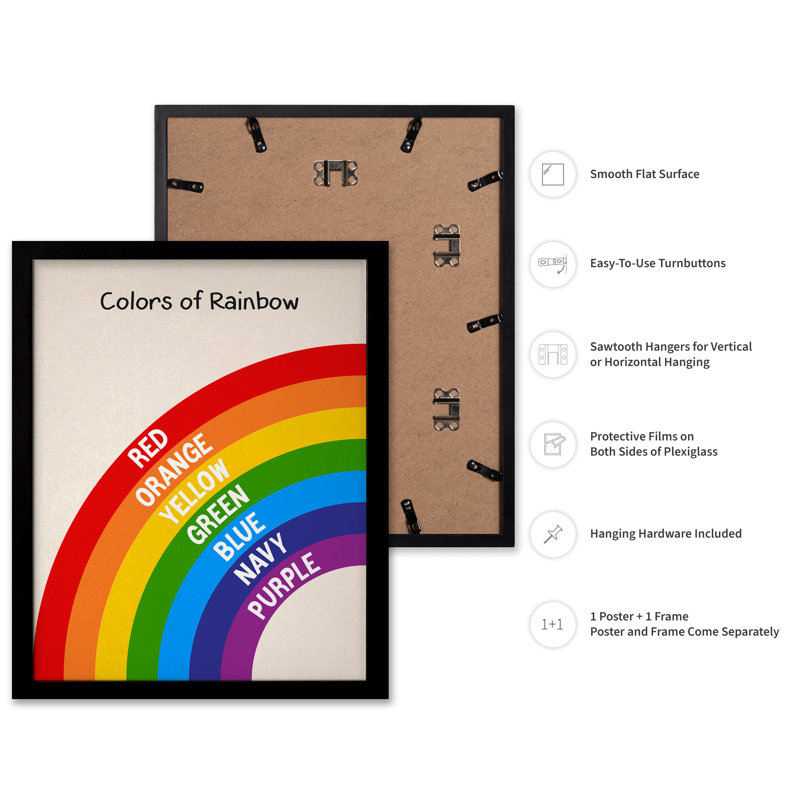 Couleurs de l'arc-en-ciel, Black Framed, Poster, 16"H x 20"W