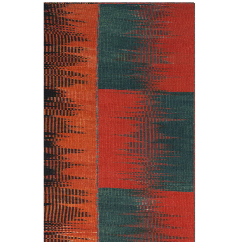Athanasius Hand Woven Wool Abstract Rug, Rectangle 5' x 8'