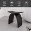 Tabouret de douche 16,7 po à surface solide en noir-116271625