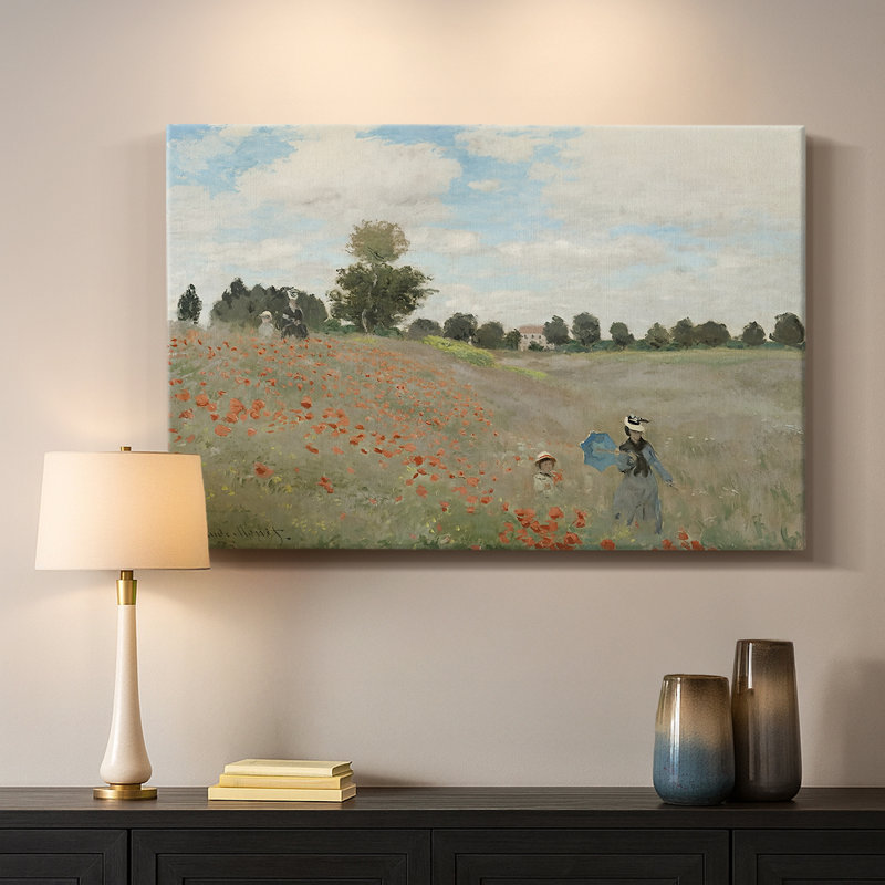 Coquelicots à Argenteuil (Les Coquelicots) - Claude Monet - Toile tendue avec châssis - 1873, 18 x 27